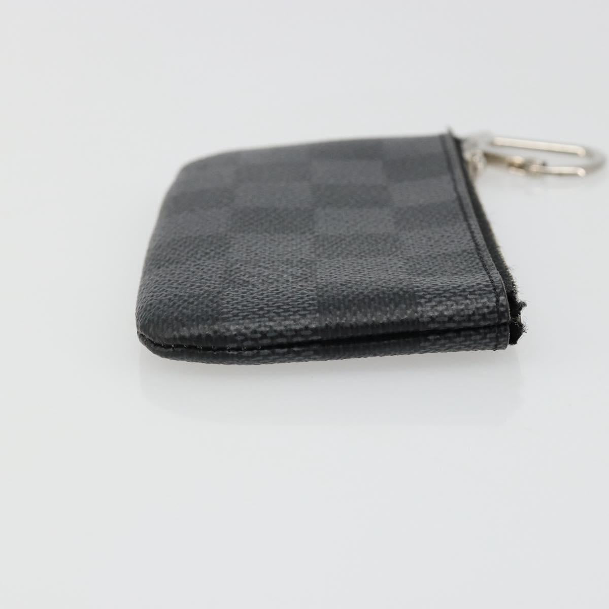 LOUIS VUITTON Damier Graphite Pochette Cles Coin Purse N61235 LV Auth 186286V
