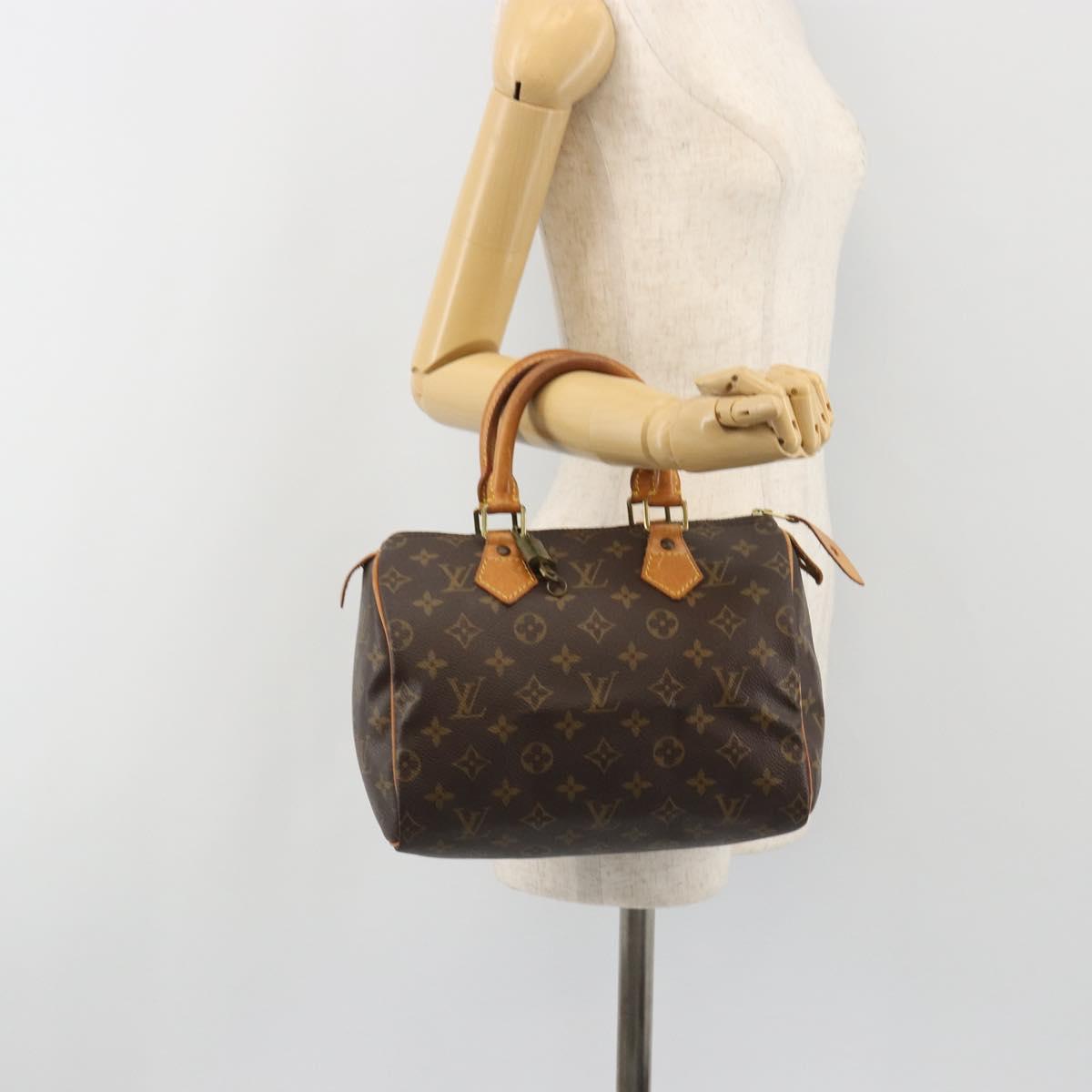 LOUIS VUITTON Monogram Speedy 25 Hand Bag M41528 LV Auth 186288A