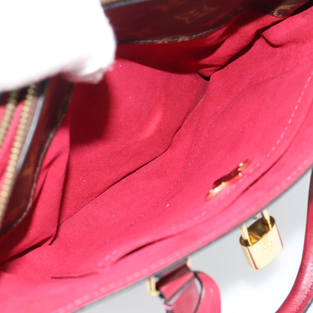 LOUIS VUITTON Monogram Flower Zip Tote PM Tote Bag Fuchsia M44350 Auth 186296A