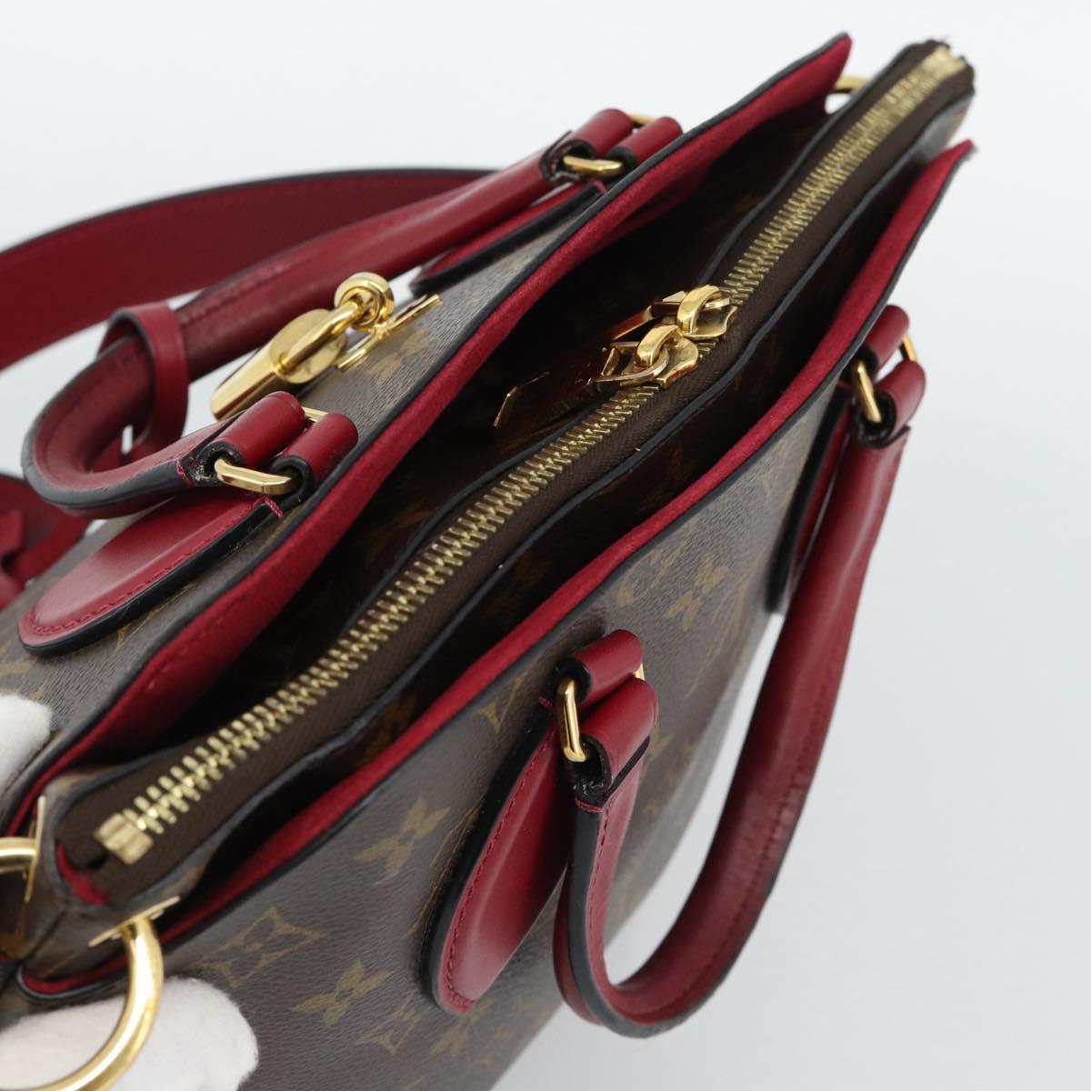 LOUIS VUITTON Monogram Flower Zip Tote PM Tote Bag Fuchsia M44350 Auth 186296A