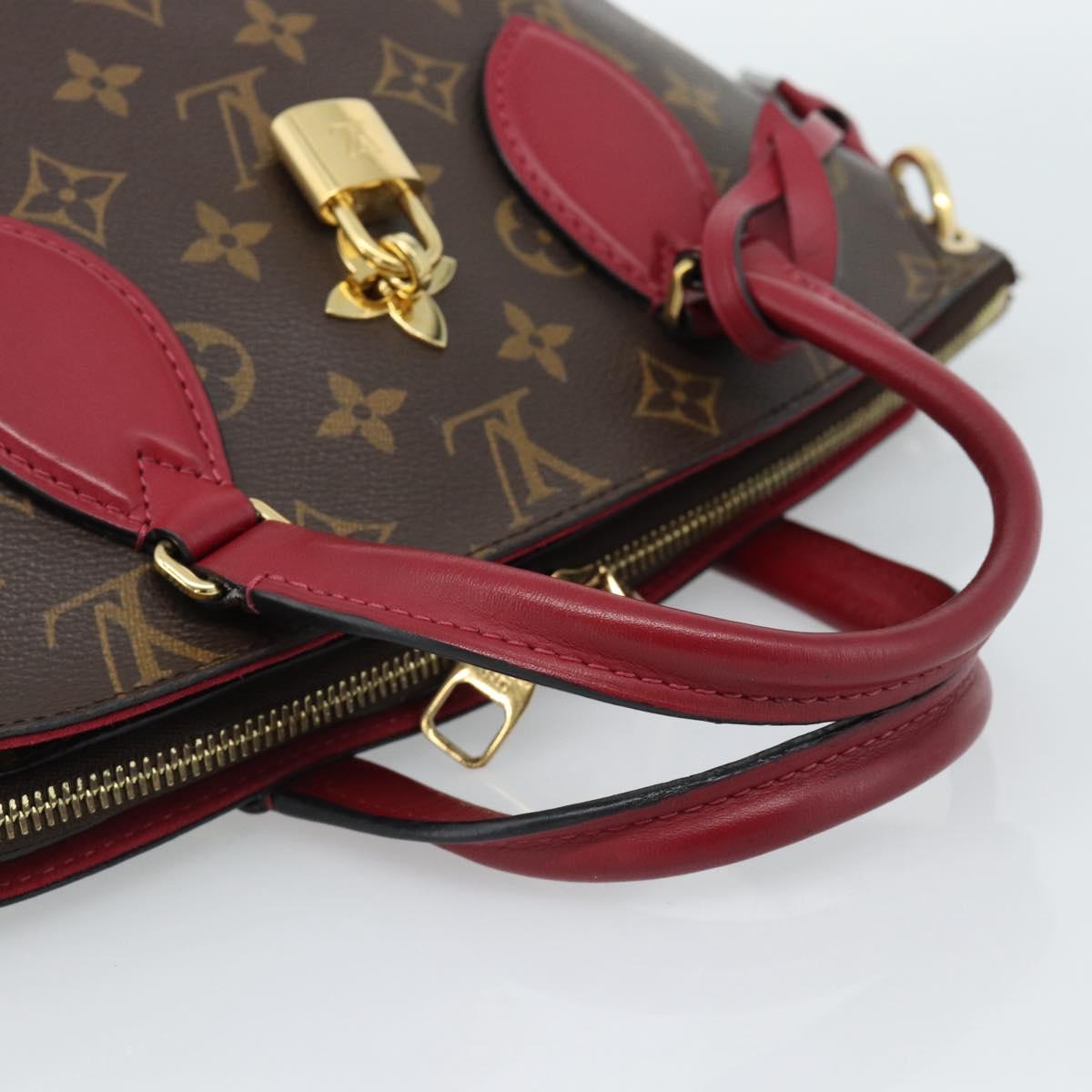 LOUIS VUITTON Monogram Flower Zip Tote PM Tote Bag Fuchsia M44350 Auth 186296A