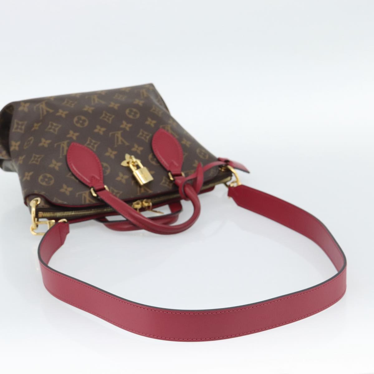 LOUIS VUITTON Monogram Flower Zip Tote PM Tote Bag Fuchsia M44350 Auth 186296A
