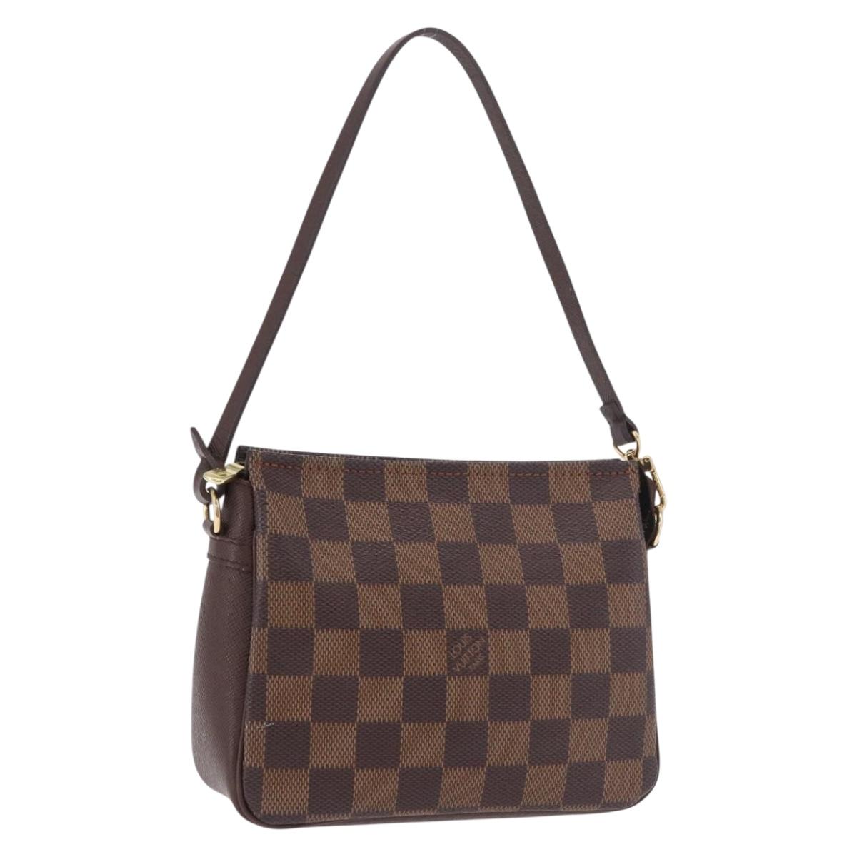 LOUIS VUITTON Damier Ebene Trousse Makeup Pouch N51982 LV Auth 186298V