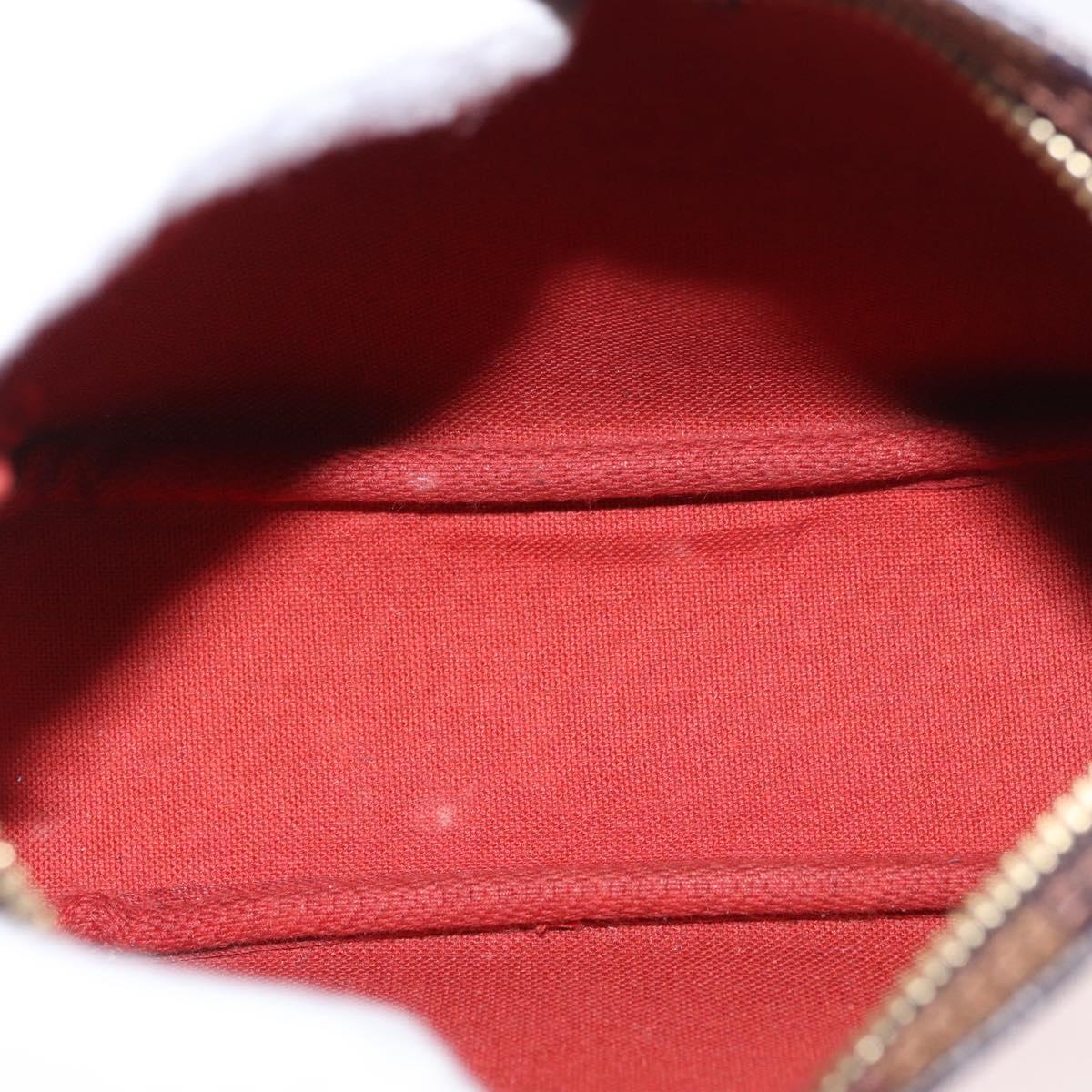 LOUIS VUITTON Damier Ebene Trousse Makeup Pouch N51982 LV Auth 186298V