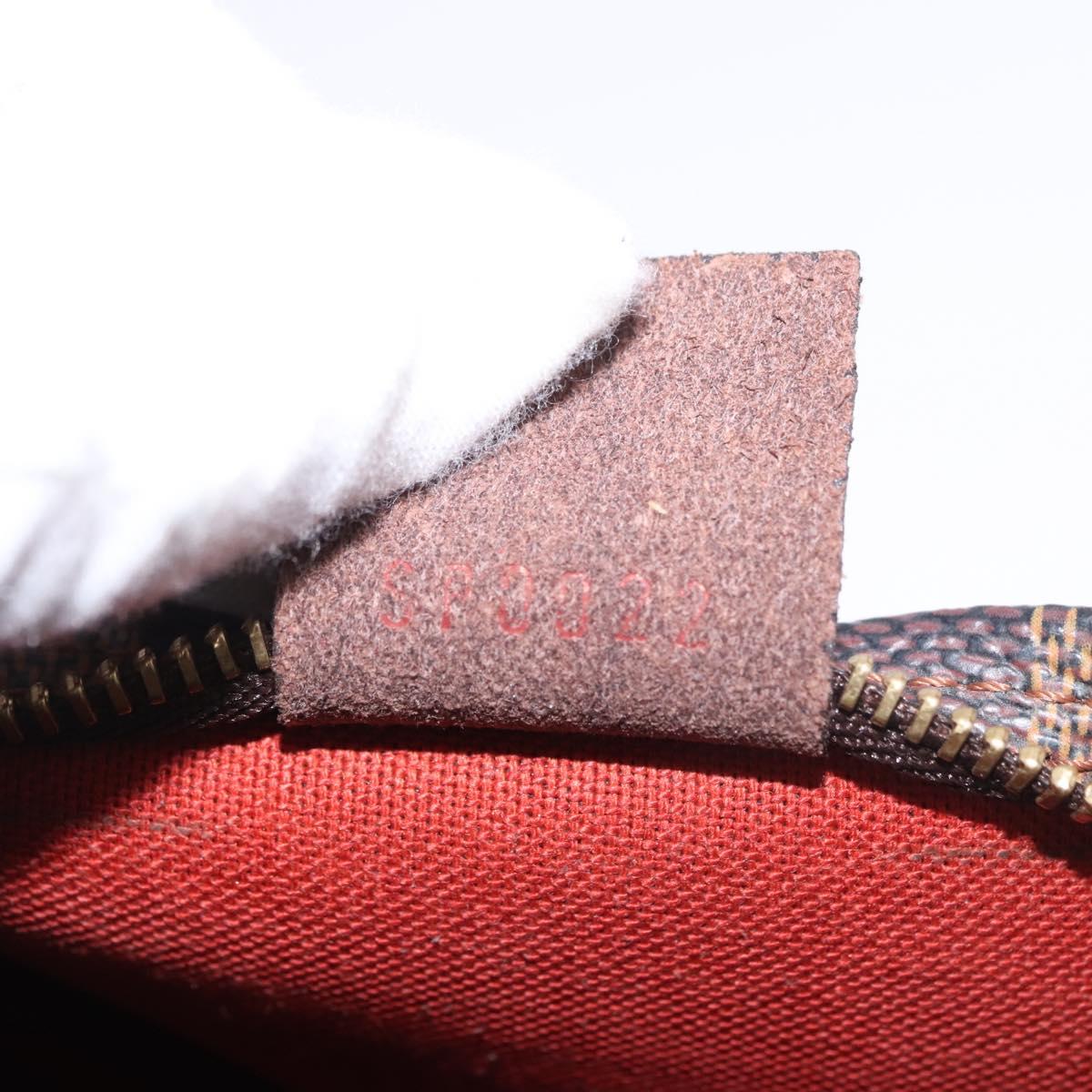 LOUIS VUITTON Damier Ebene Trousse Makeup Pouch N51982 LV Auth 186298V
