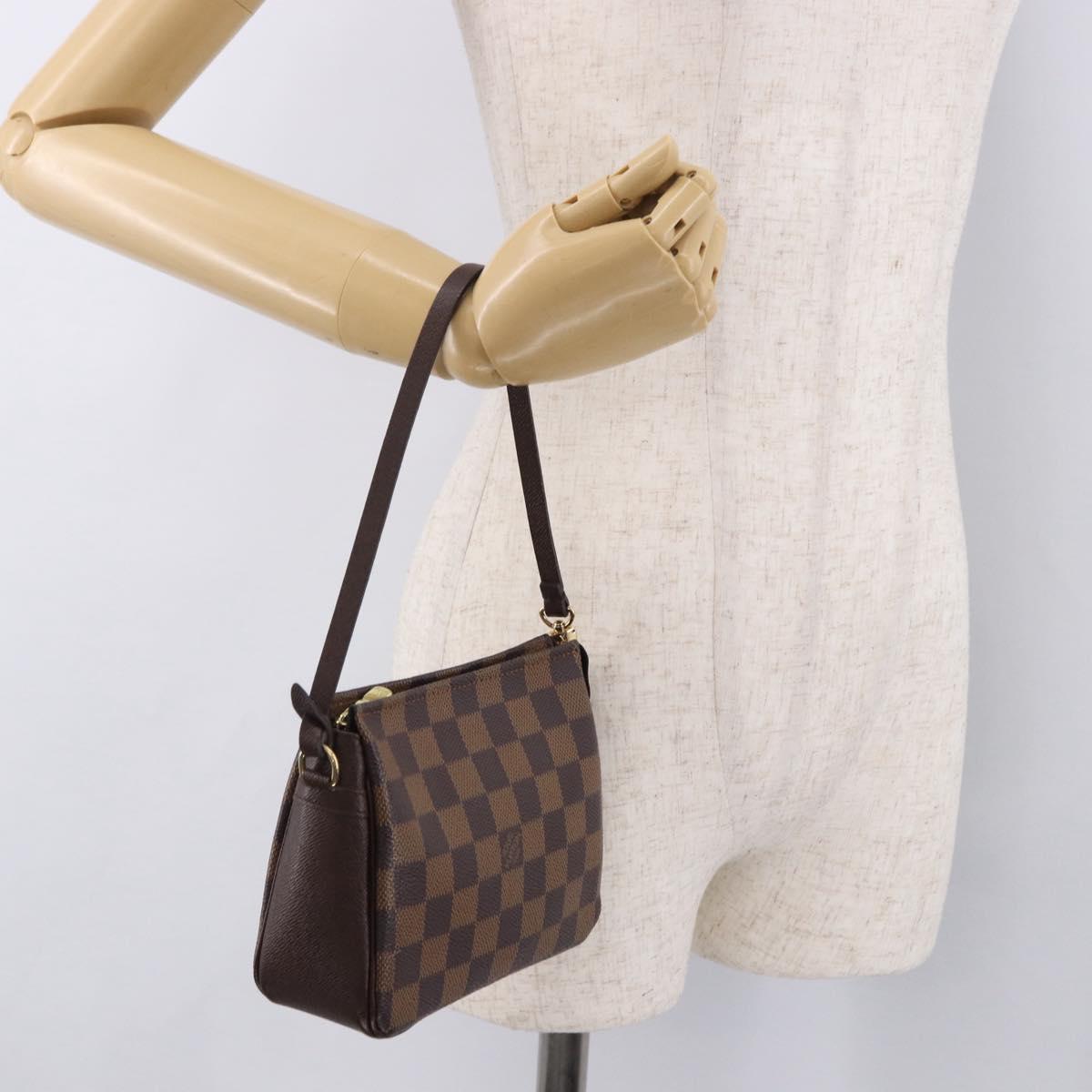 LOUIS VUITTON Damier Ebene Trousse Makeup Pouch N51982 LV Auth 186298V