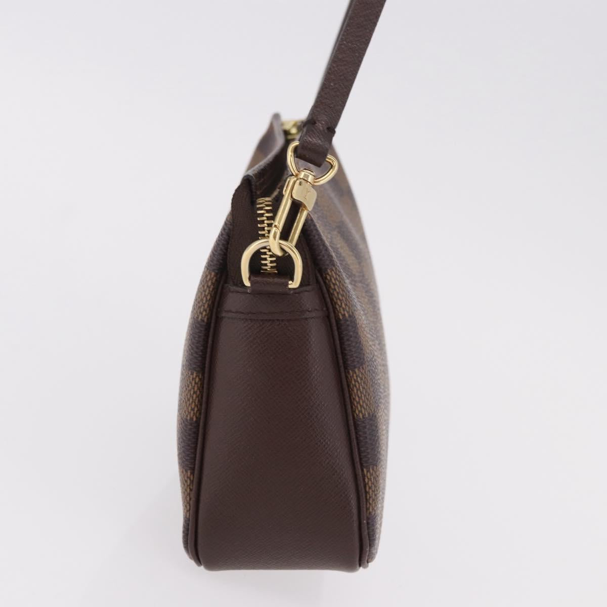 LOUIS VUITTON Damier Ebene Trousse Makeup Pouch N51982 LV Auth 186298V