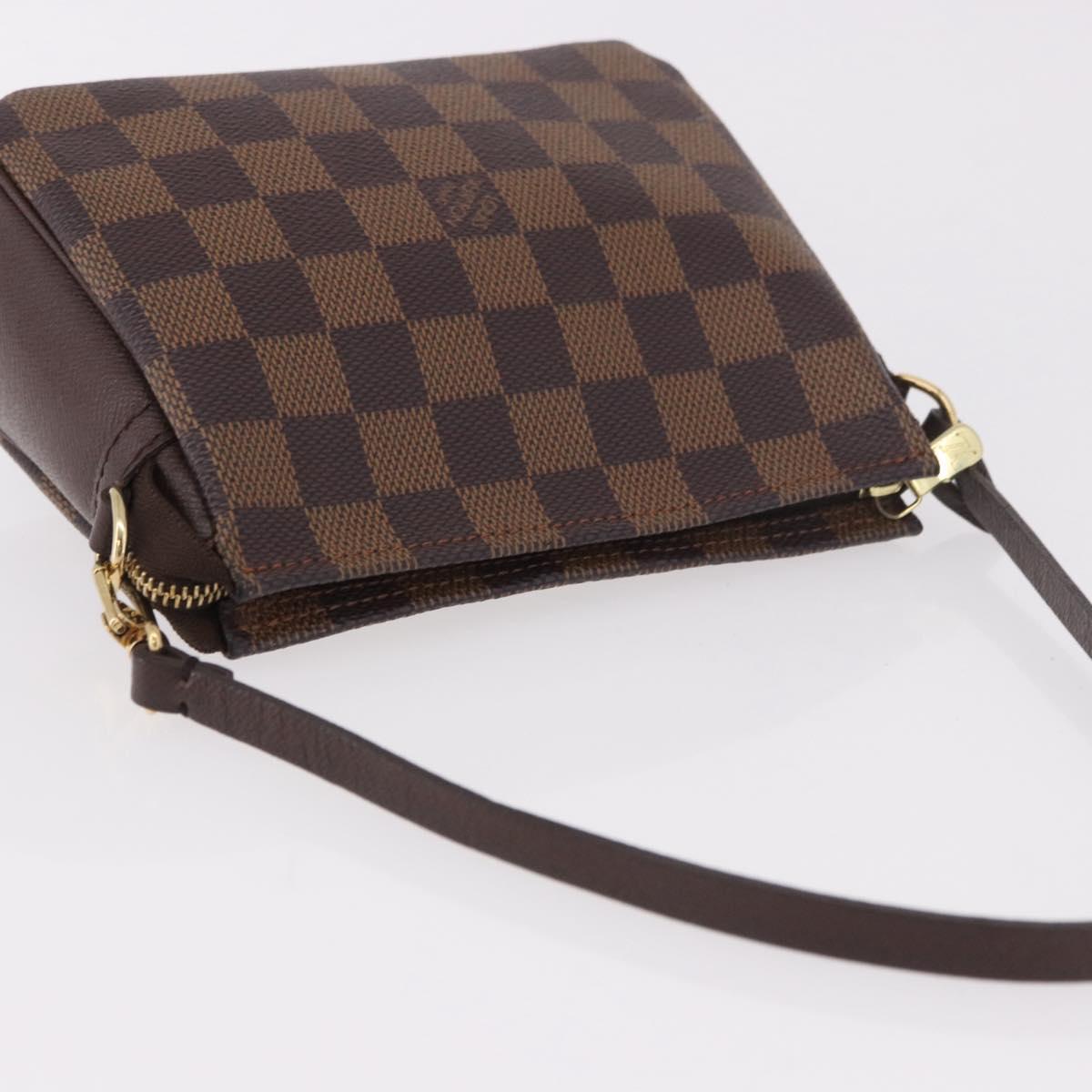LOUIS VUITTON Damier Ebene Trousse Makeup Pouch N51982 LV Auth 186298V