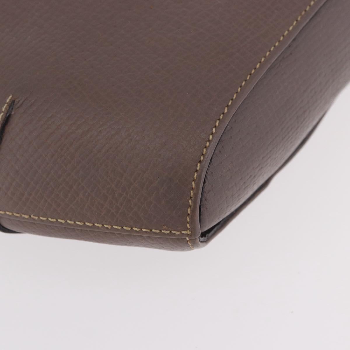 LOEWE Shoulder Bag Leather Purple gray Auth 186309