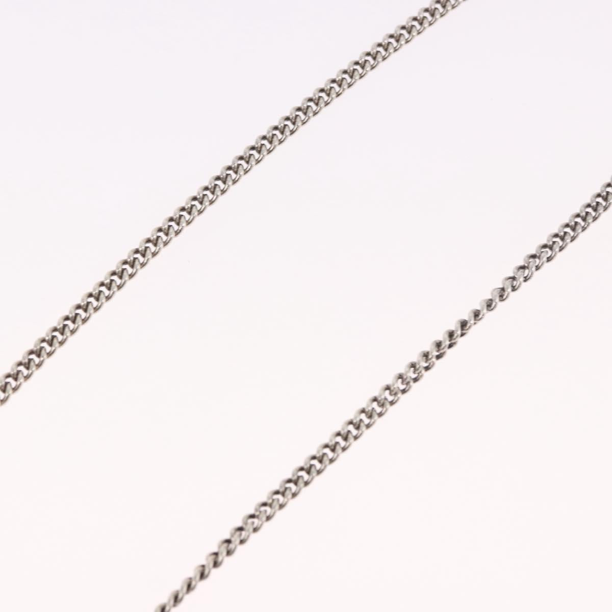 BALENCIAGA BB Icon Necklace metal Silver tone Auth 186316A