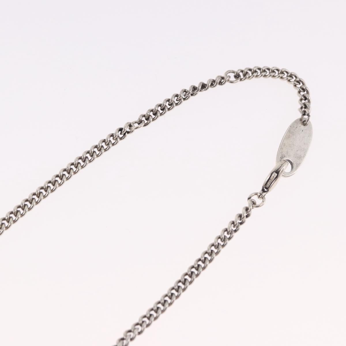 BALENCIAGA BB Icon Necklace metal Silver tone Auth 186316A