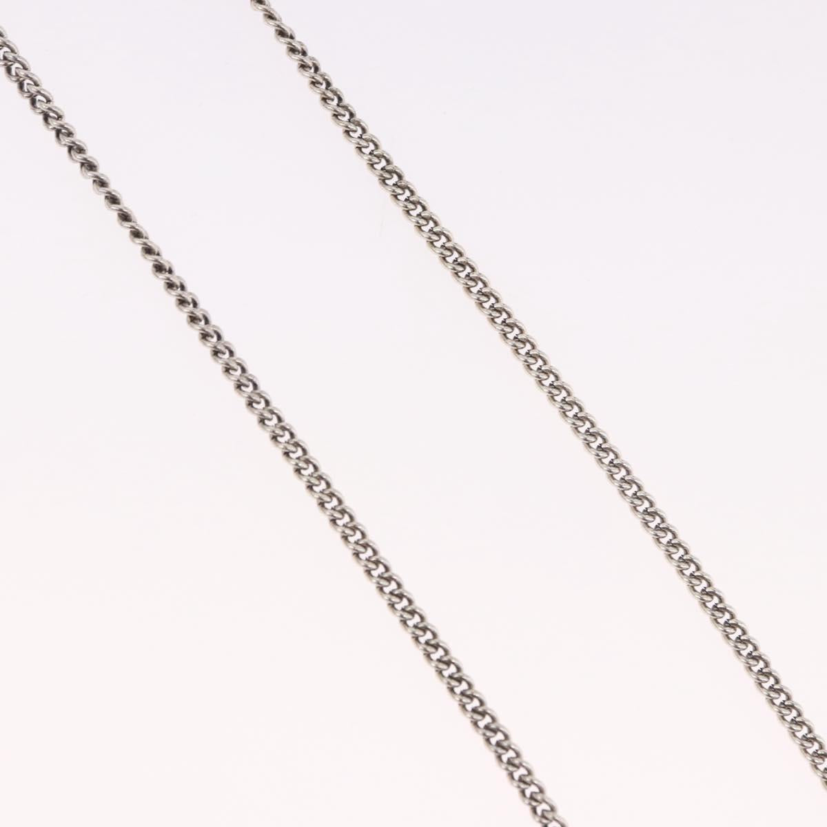 BALENCIAGA BB Icon Necklace metal Silver tone Auth 186316A