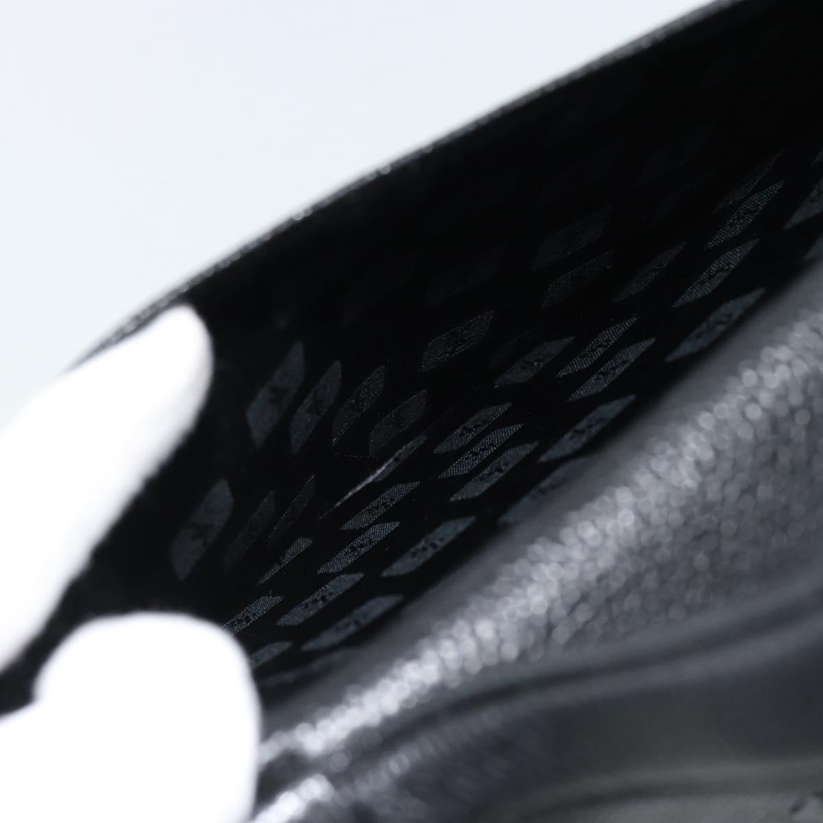 SAINT LAURENT Hand Bag Leather Black Gold Auth 186323A