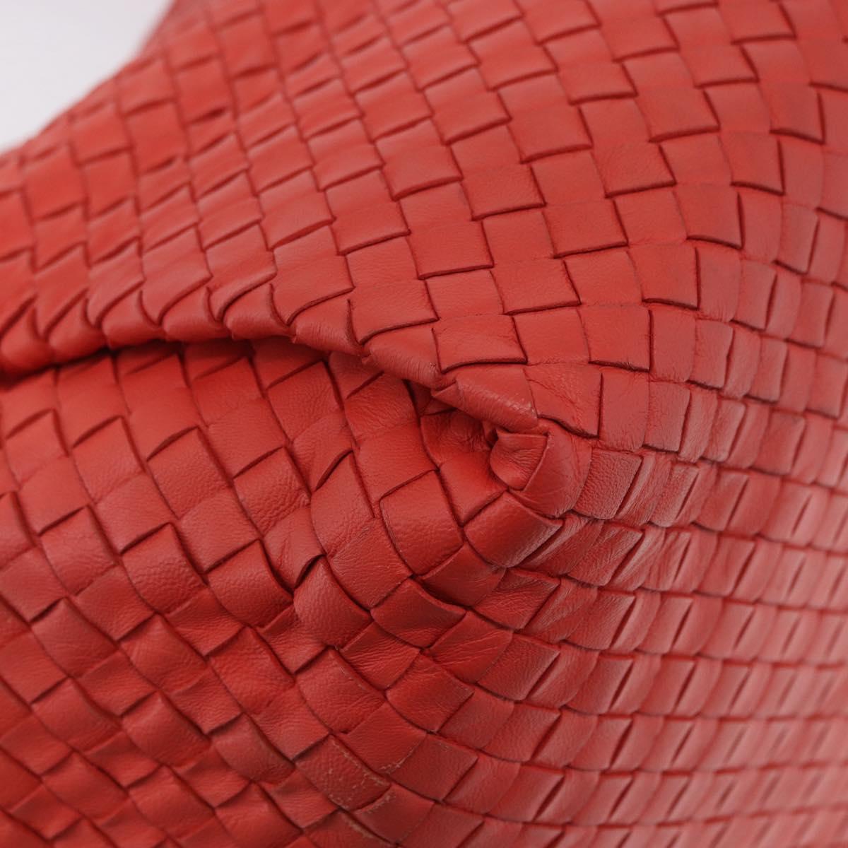 BOTTEGA VENETA INTRECCIATO Tote Bag Leather Red 222322 Auth 186324A