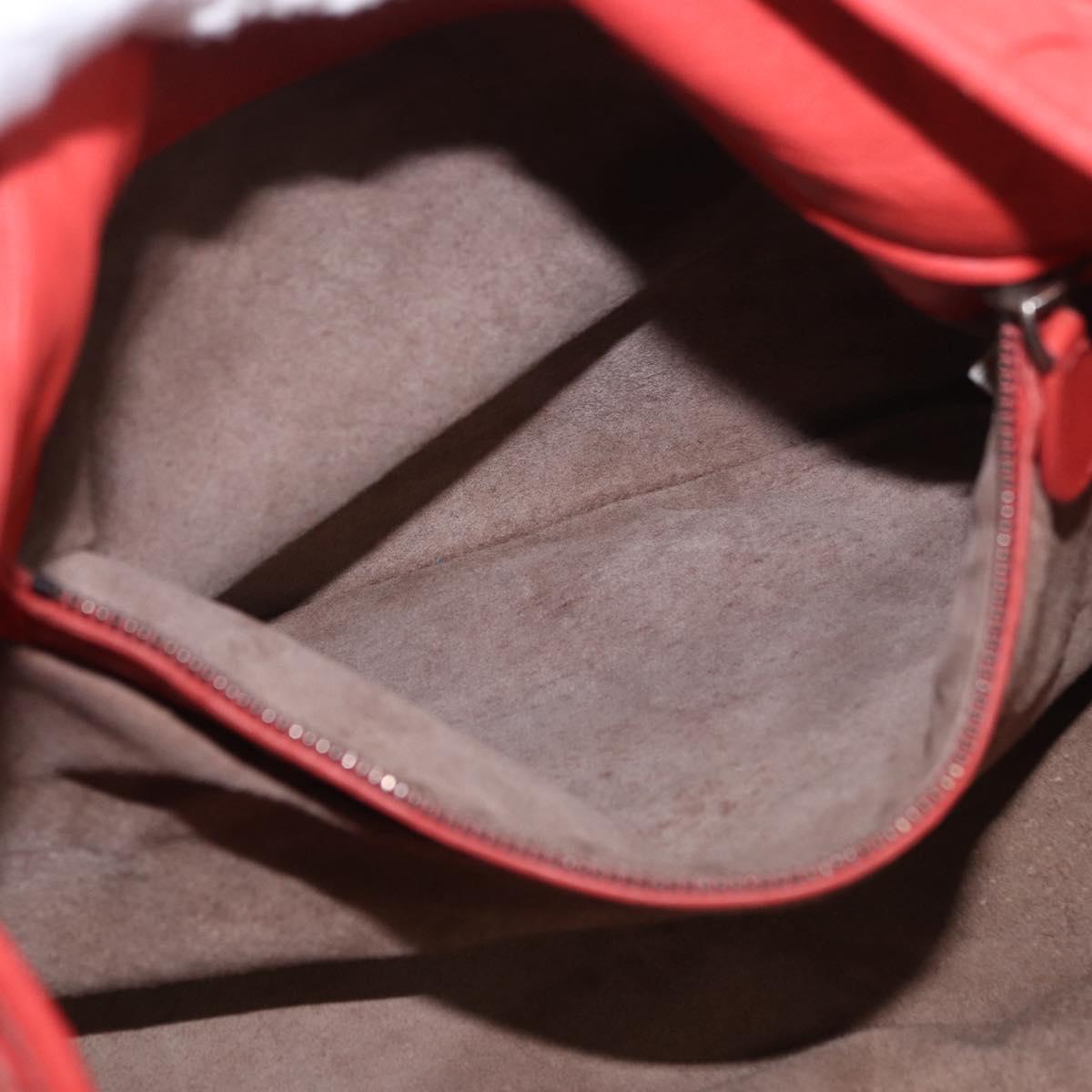 BOTTEGA VENETA INTRECCIATO Tote Bag Leather Red 222322 Auth 186324A