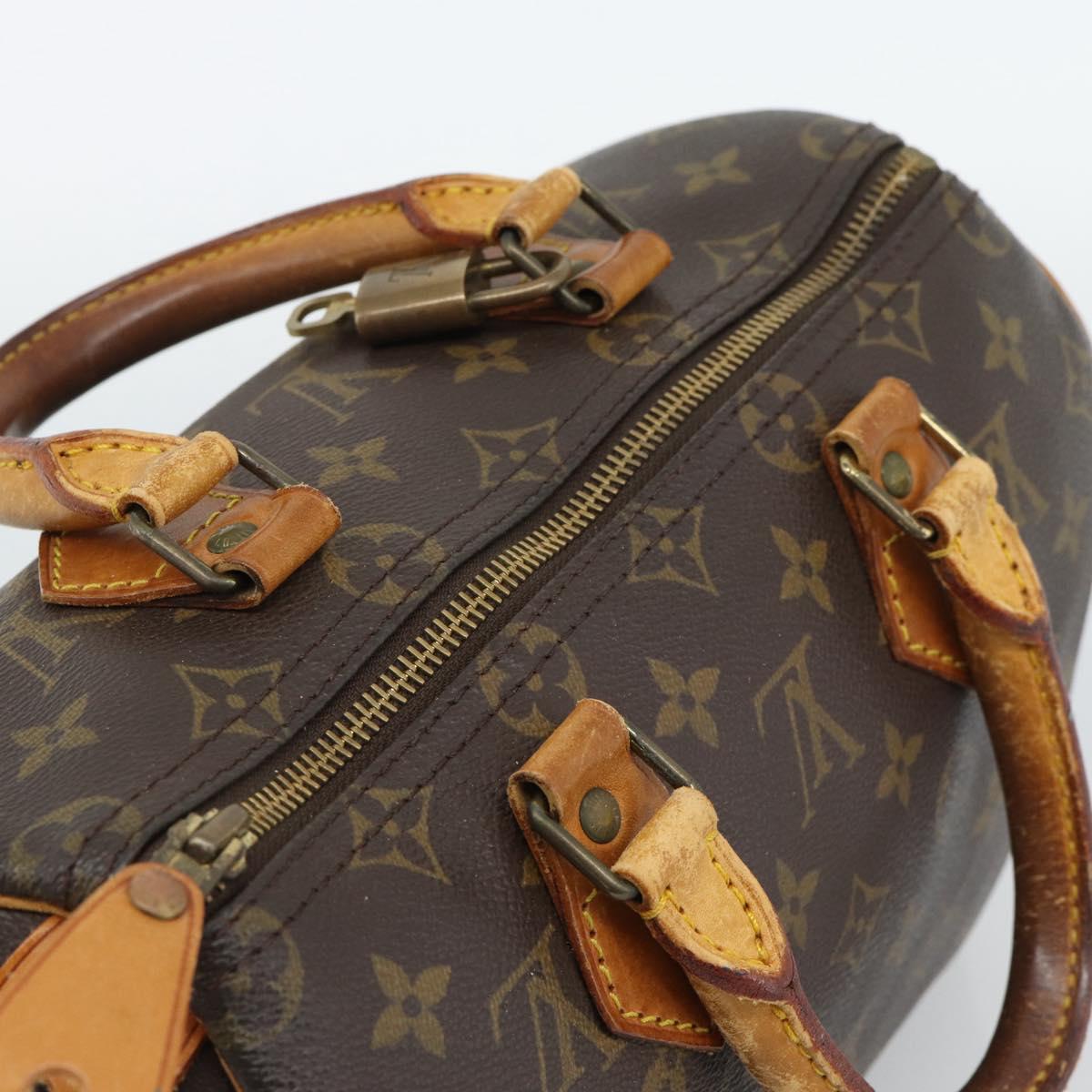 LOUIS VUITTON Monogram Speedy 25 Hand Bag M41528 LV Auth 186344A