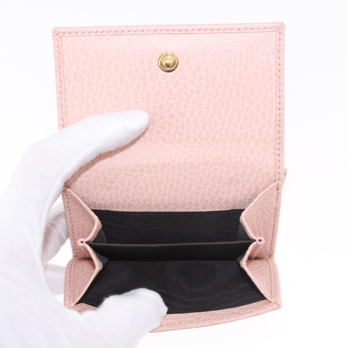 GUCCI GG Marmont Wallet Leather Pink Gold 524672 Auth 186349M