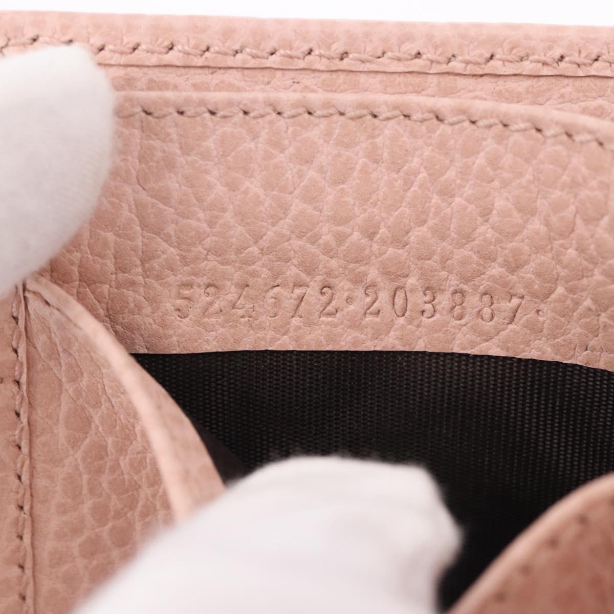 GUCCI GG Marmont Wallet Leather Pink Gold 524672 Auth 186349M