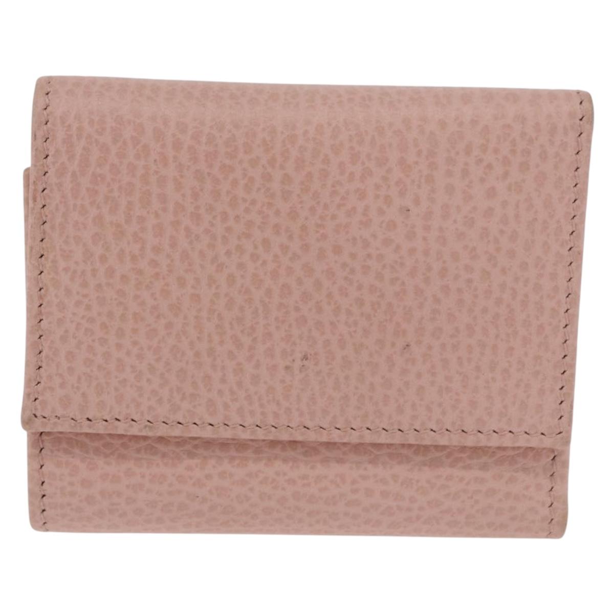 GUCCI GG Marmont Wallet Leather Pink Gold 524672 Auth 186349M