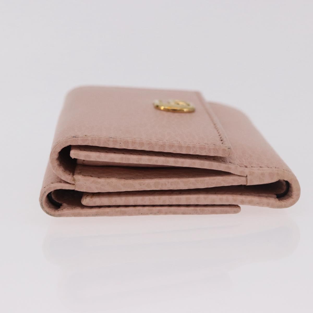 GUCCI GG Marmont Wallet Leather Pink Gold 524672 Auth 186349M
