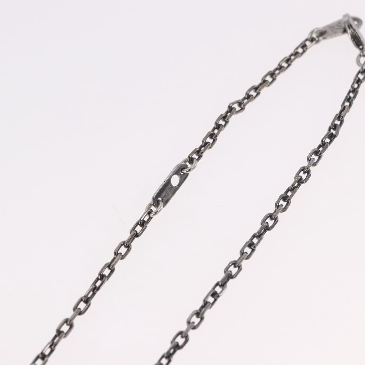 LOUIS VUITTON Pendant Valentine Padlock Necklace metal Black M01149 Auth 186353V