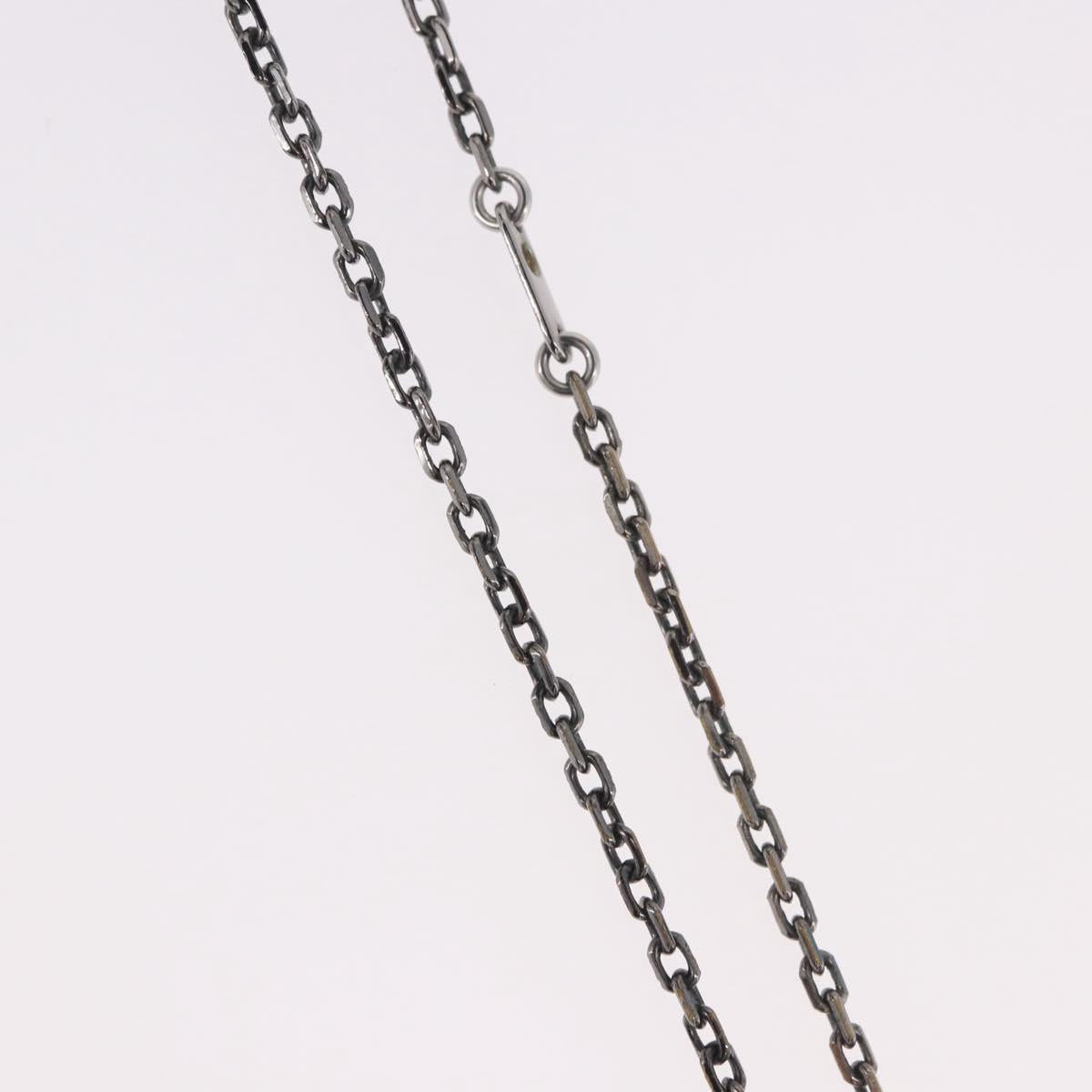 LOUIS VUITTON Pendant Valentine Padlock Necklace metal Black M01149 Auth 186353V