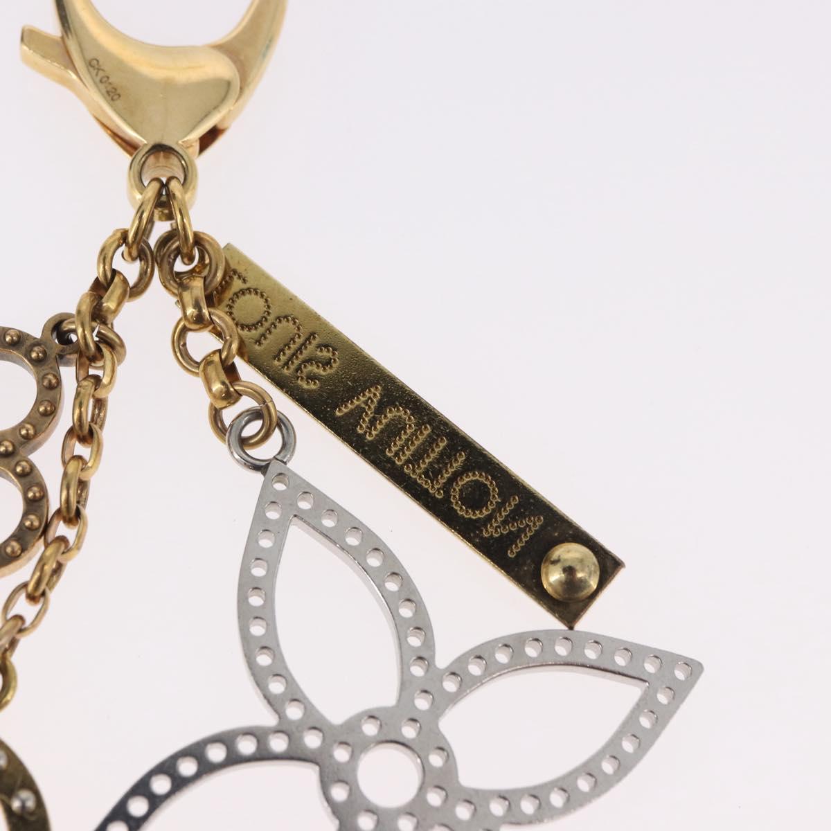 LOUIS VUITTON Bijou Sac Tapage Charm metal Gold Silver M65722 LV Auth 186356A