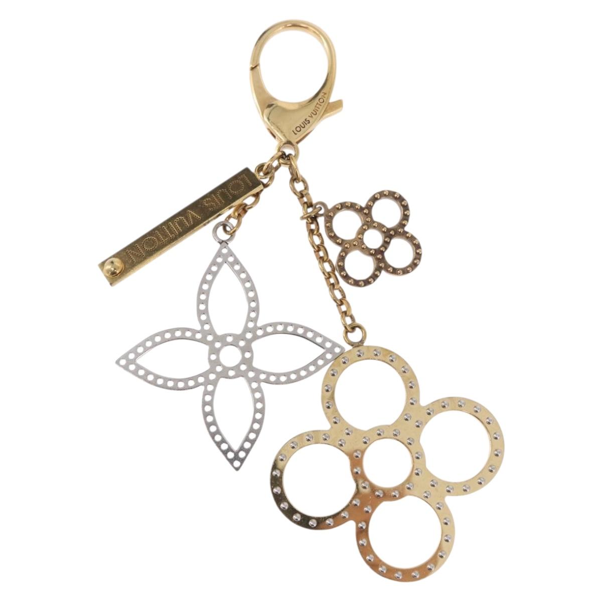 LOUIS VUITTON Bijou Sac Tapage Charm metal Gold Silver M65722 LV Auth 186356A