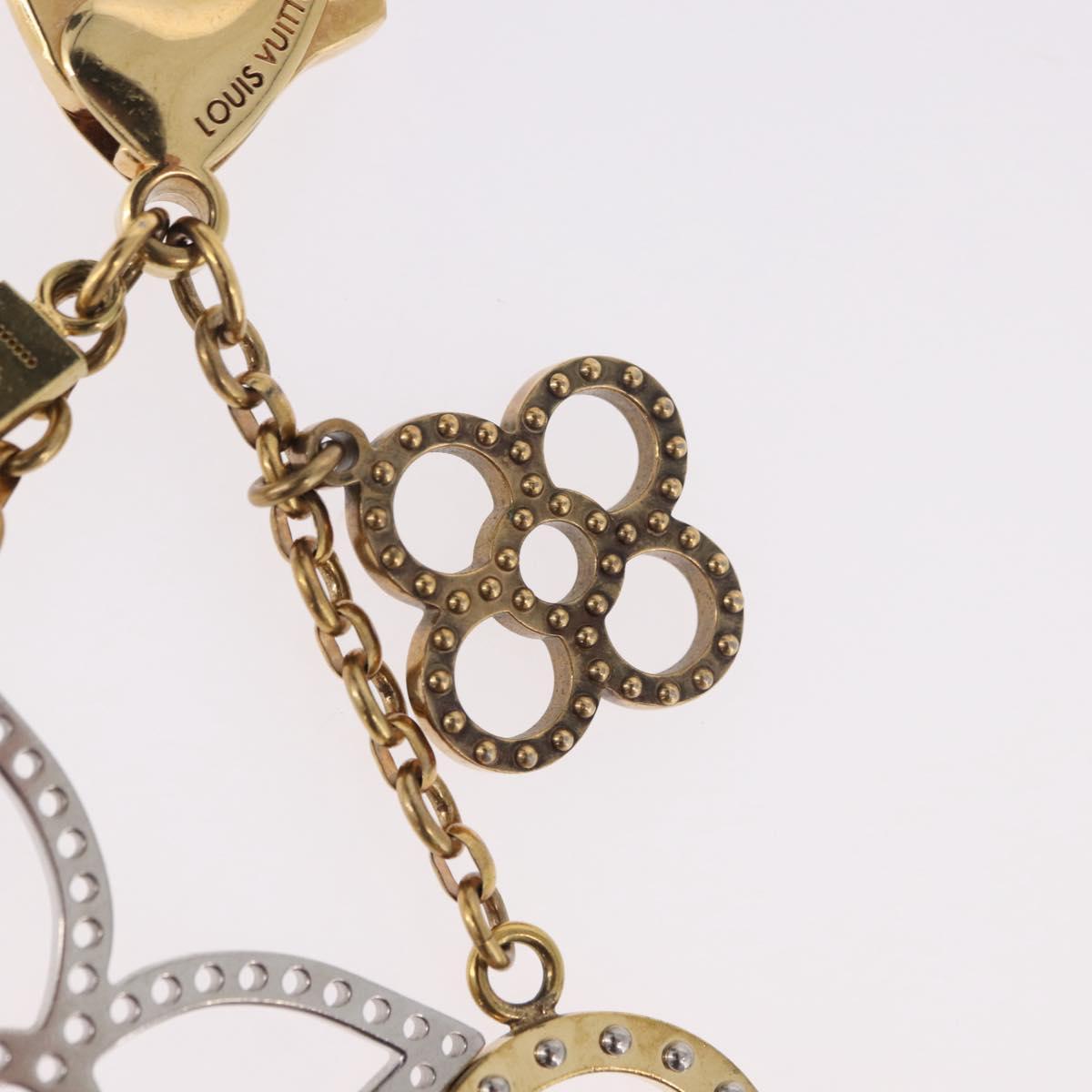 LOUIS VUITTON Bijou Sac Tapage Charm metal Gold Silver M65722 LV Auth 186356A