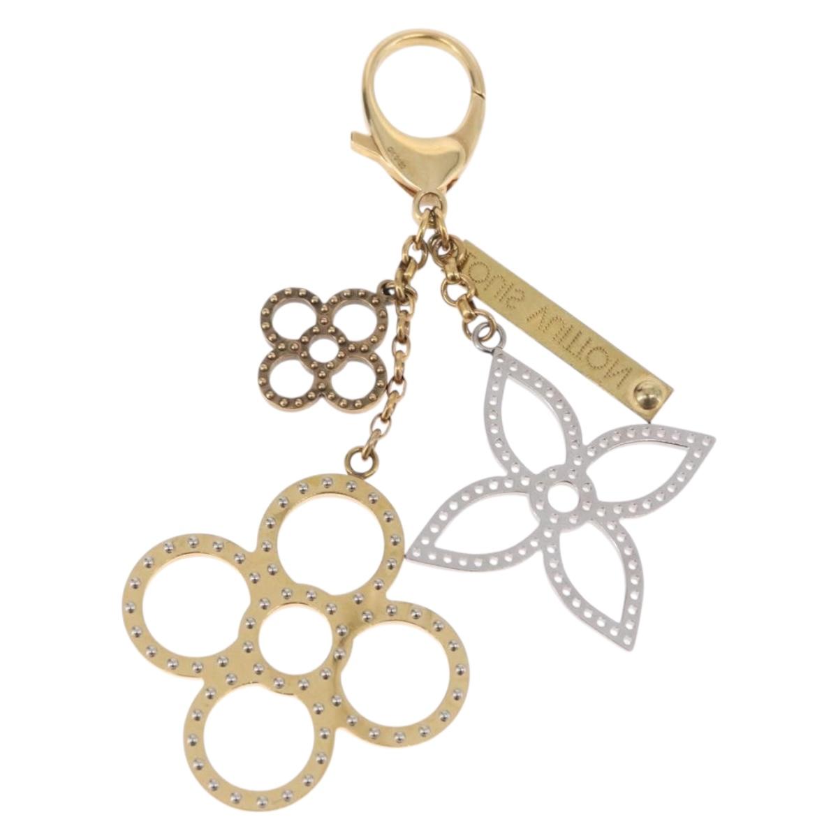 LOUIS VUITTON Bijou Sac Tapage Charm metal Gold Silver M65722 LV Auth 186356A