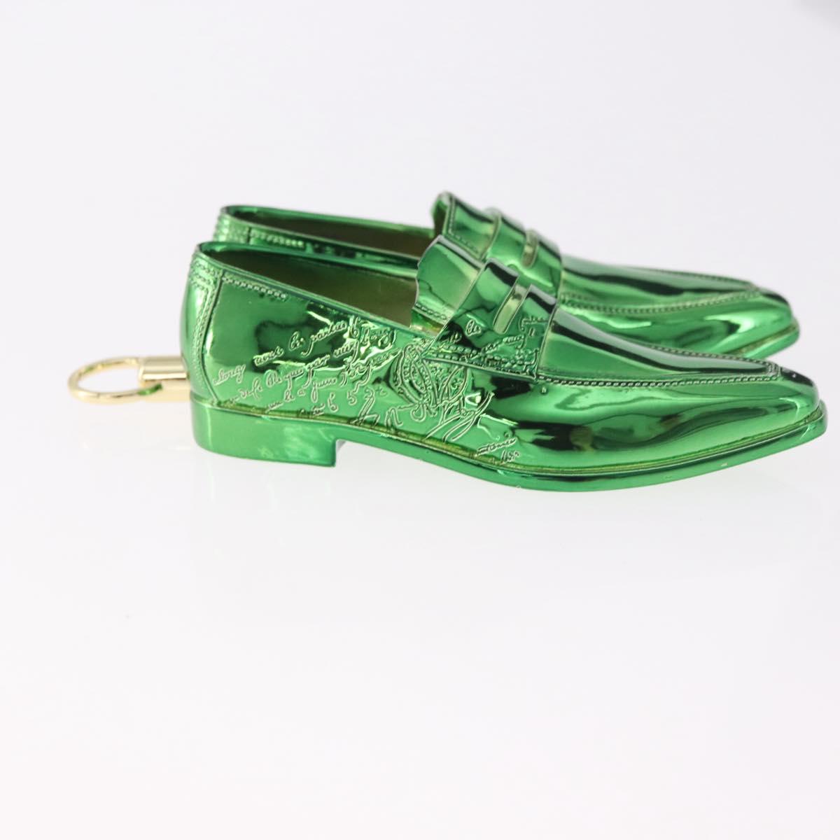 Berluti Key Ring metal Green Auth 186358M