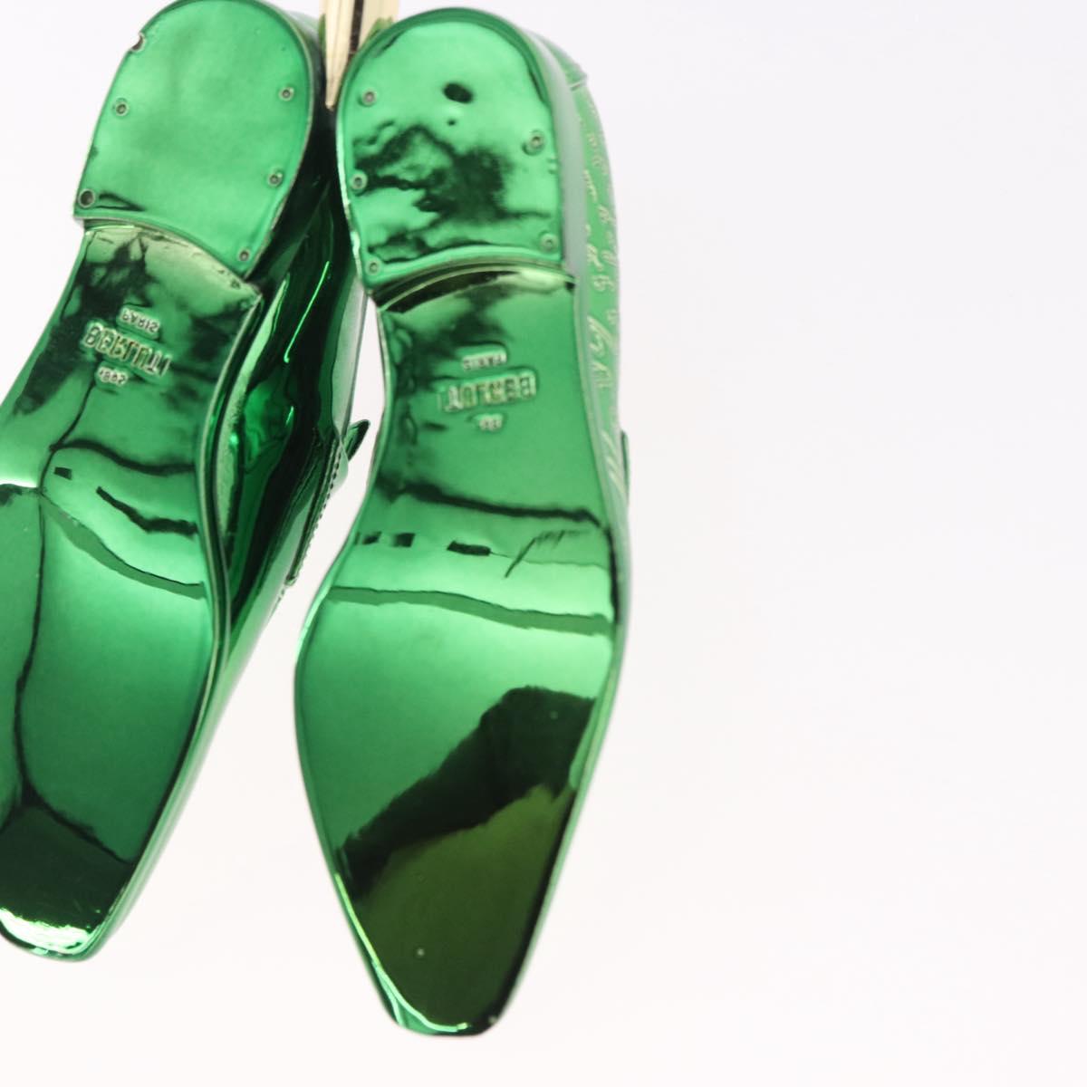 Berluti Key Ring metal Green Auth 186358M