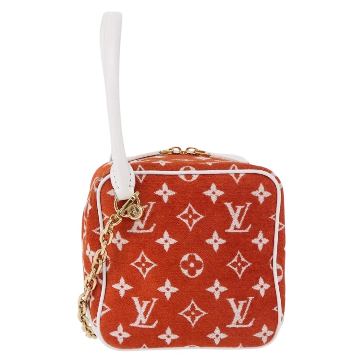 LOUIS VUITTON Monogram Jaguar LV Match Square Bag Orange M46212 Auth 186370SAM