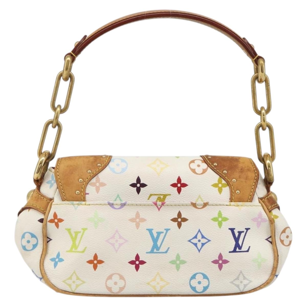 LOUIS VUITTON Monogram Multicolor Marilyn Shoulder Bag White M40206 Auth 186372