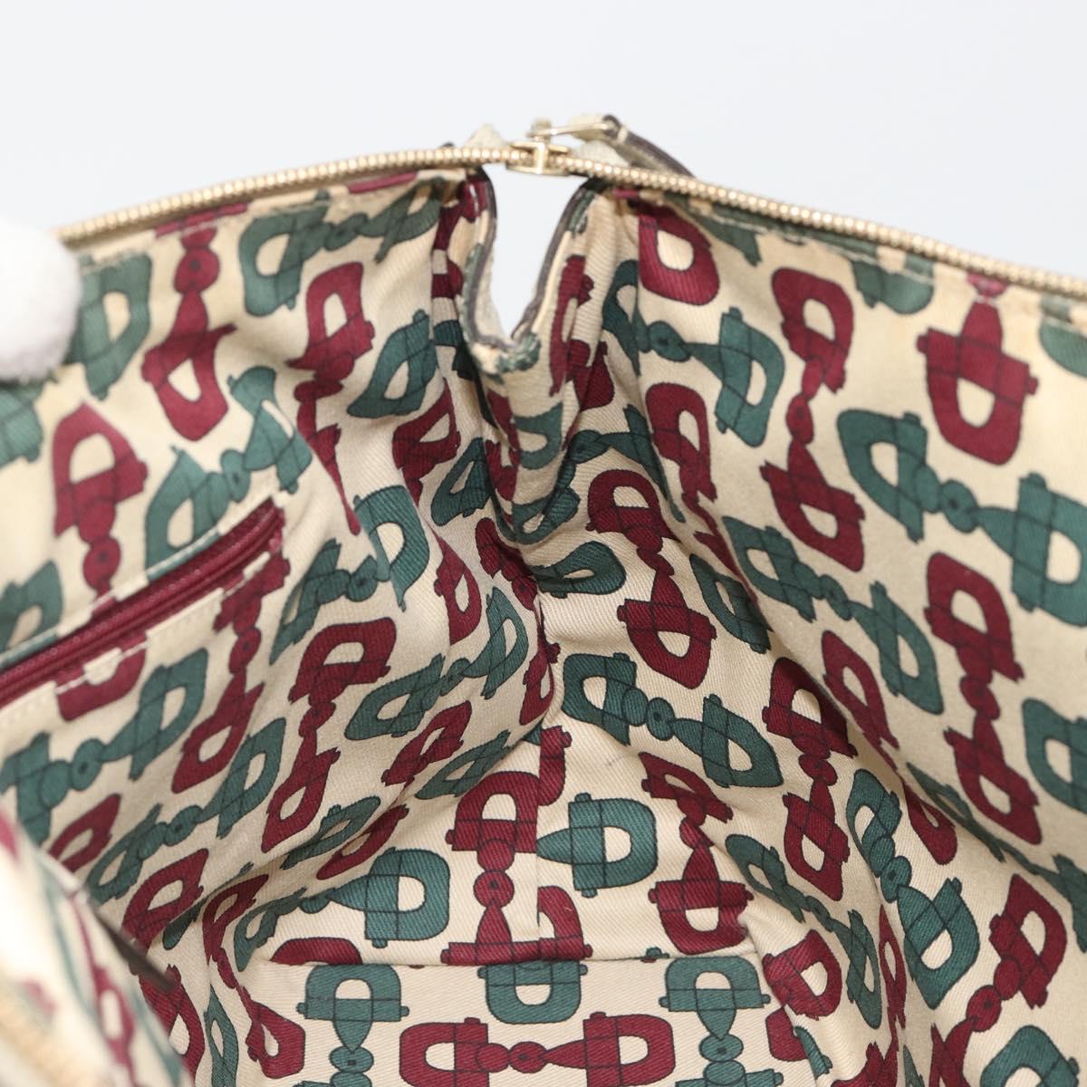 GUCCI GG Canvas Guccissima Princess Bag Leather Ivory Gold 177052 Auth 186378V