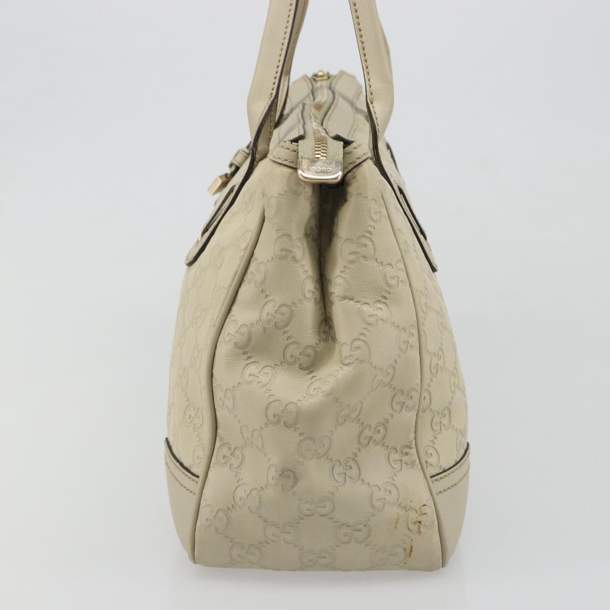 GUCCI GG Canvas Guccissima Princess Bag Leather Ivory Gold 177052 Auth 186378V