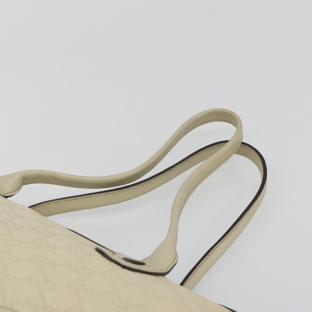 GUCCI GG Canvas Guccissima Princess Bag Leather Ivory Gold 177052 Auth 186378V