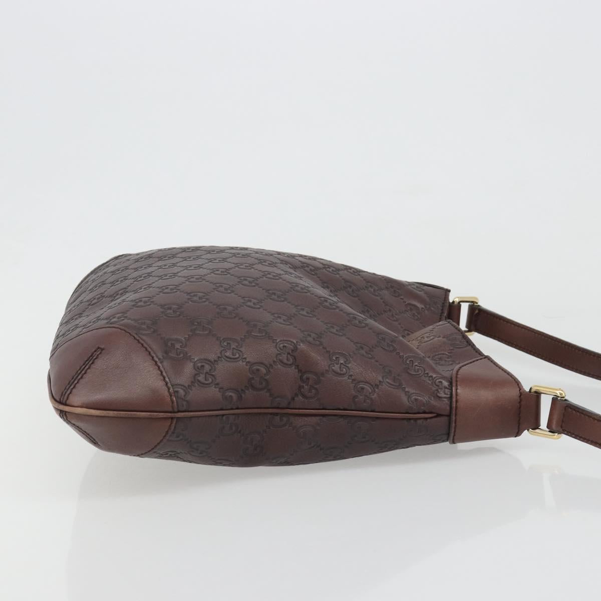GUCCI GG Canvas Guccissima Bag Leather Outlet Brown Gold 248272 Auth 186379V