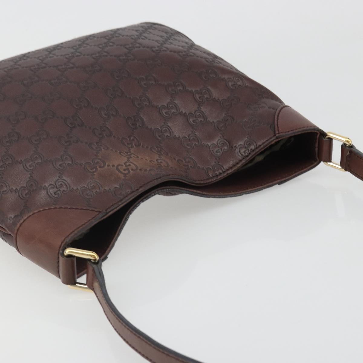 GUCCI GG Canvas Guccissima Bag Leather Outlet Brown Gold 248272 Auth 186379V