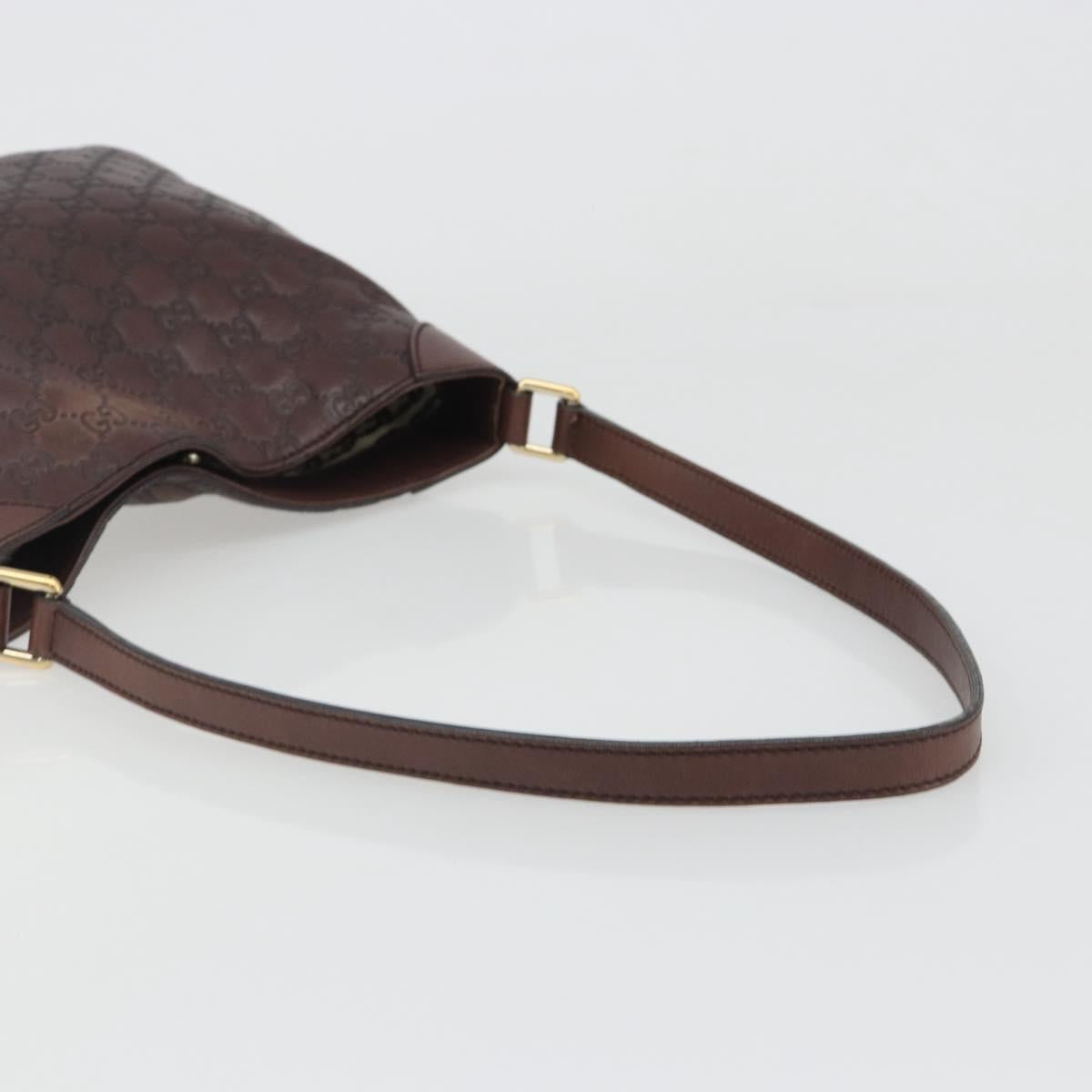 GUCCI GG Canvas Guccissima Bag Leather Outlet Brown Gold 248272 Auth 186379V
