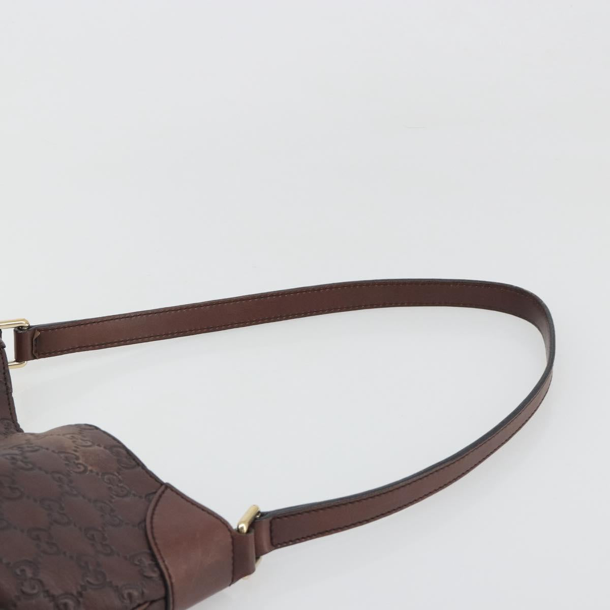 GUCCI GG Canvas Guccissima Bag Leather Outlet Brown Gold 248272 Auth 186379V