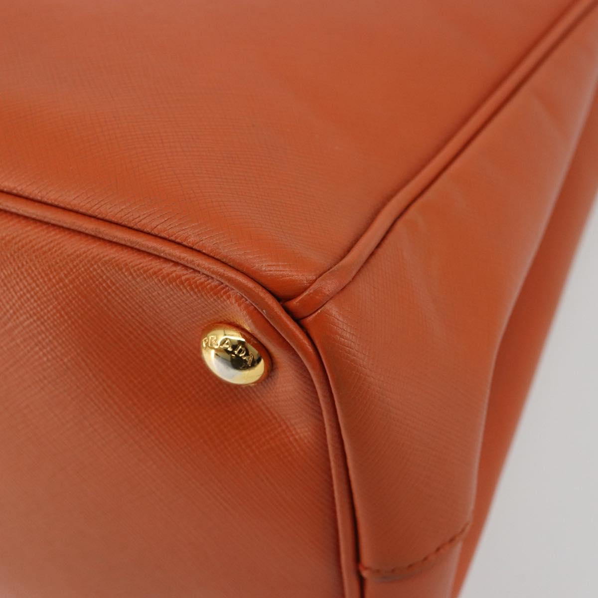 PRADA Galleria Hand Bag Safiano leather 2way Orange Auth 186384V