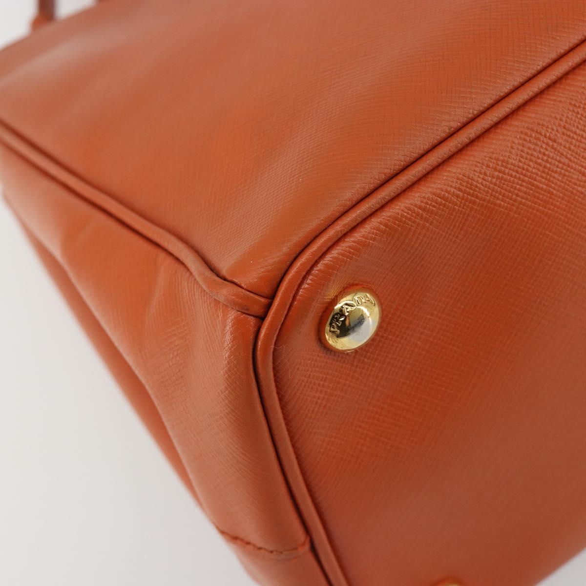 PRADA Galleria Hand Bag Safiano leather 2way Orange Auth 186384V