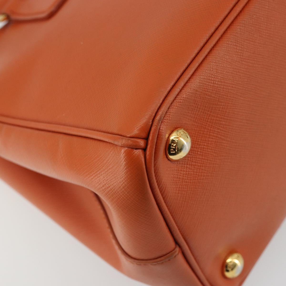 PRADA Galleria Hand Bag Safiano leather 2way Orange Auth 186384V