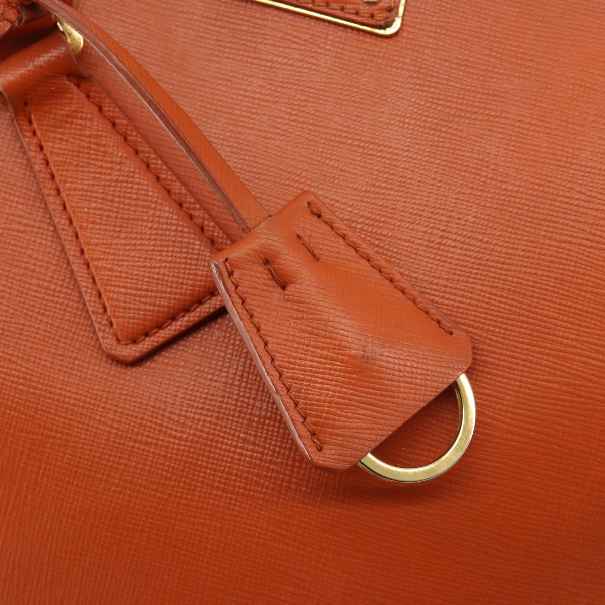 PRADA Galleria Hand Bag Safiano leather 2way Orange Auth 186384V