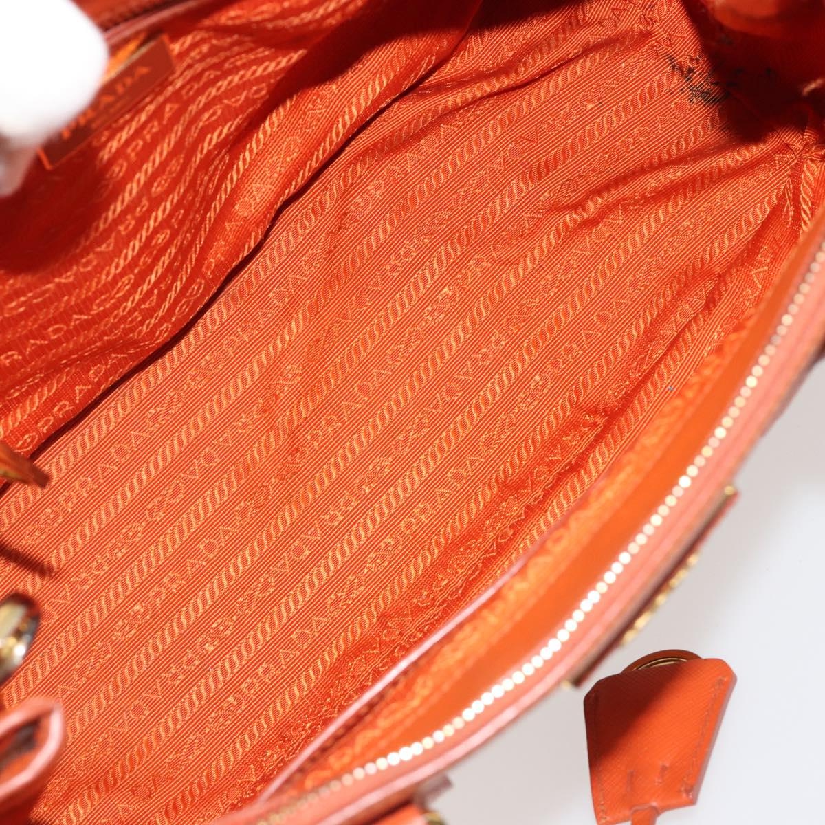 PRADA Galleria Hand Bag Safiano leather 2way Orange Auth 186384V