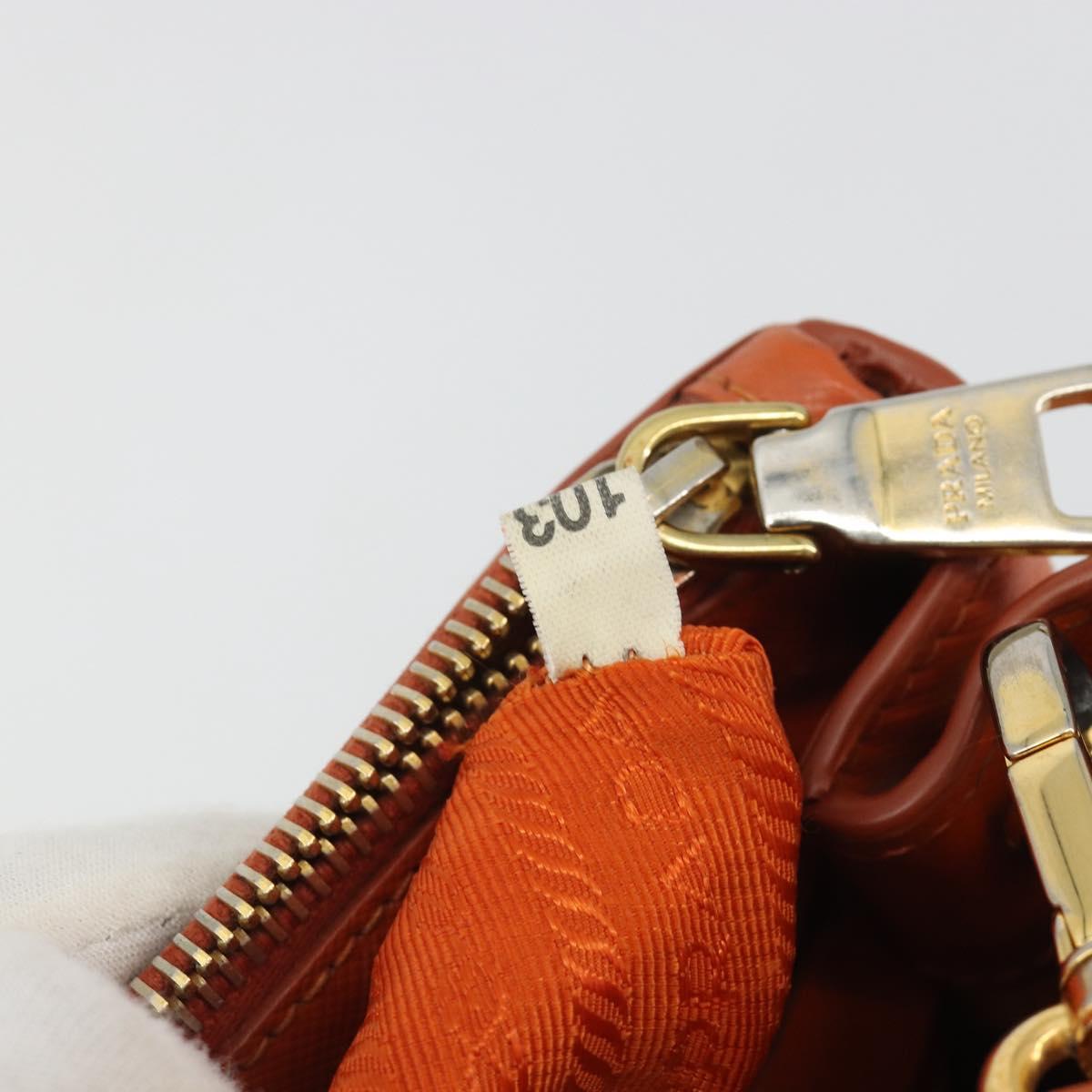 PRADA Galleria Hand Bag Safiano leather 2way Orange Auth 186384V