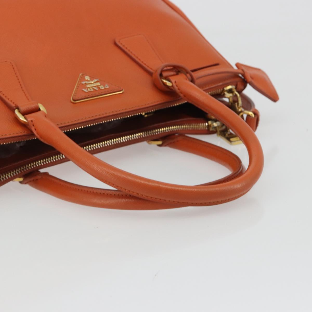 PRADA Galleria Hand Bag Safiano leather 2way Orange Auth 186384V