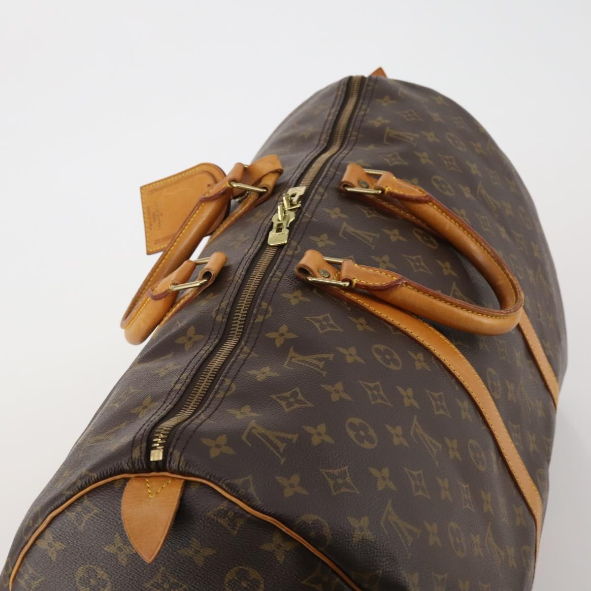 LOUIS VUITTON Monogram Keepall 55 Boston Bag M41424 LV Auth 186387A