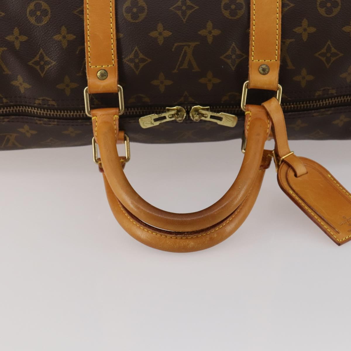 LOUIS VUITTON Monogram Keepall 55 Boston Bag M41424 LV Auth 186387A